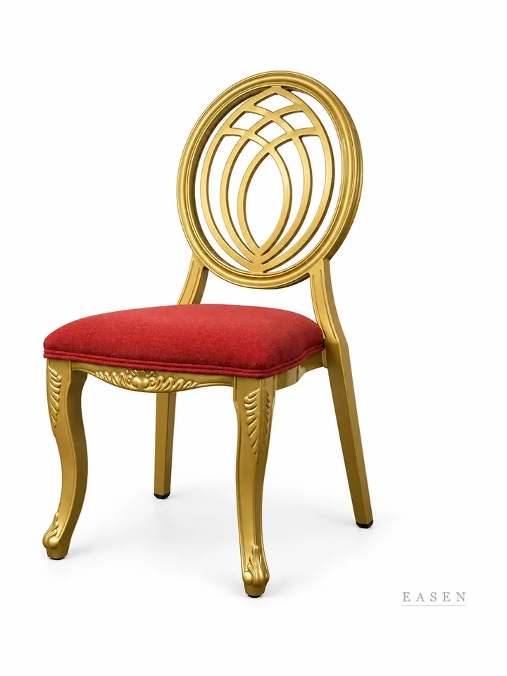 Oval-Ring Gold Banquet Chair — Restaurant Chair