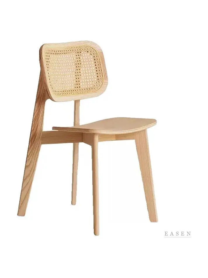 High-Curve Ash Cane Chair — Café Chair