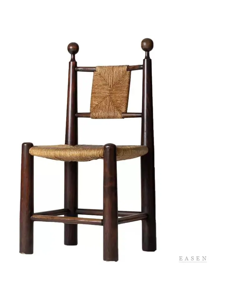 Ball-Post Rope-Woven Chair — Café Chair