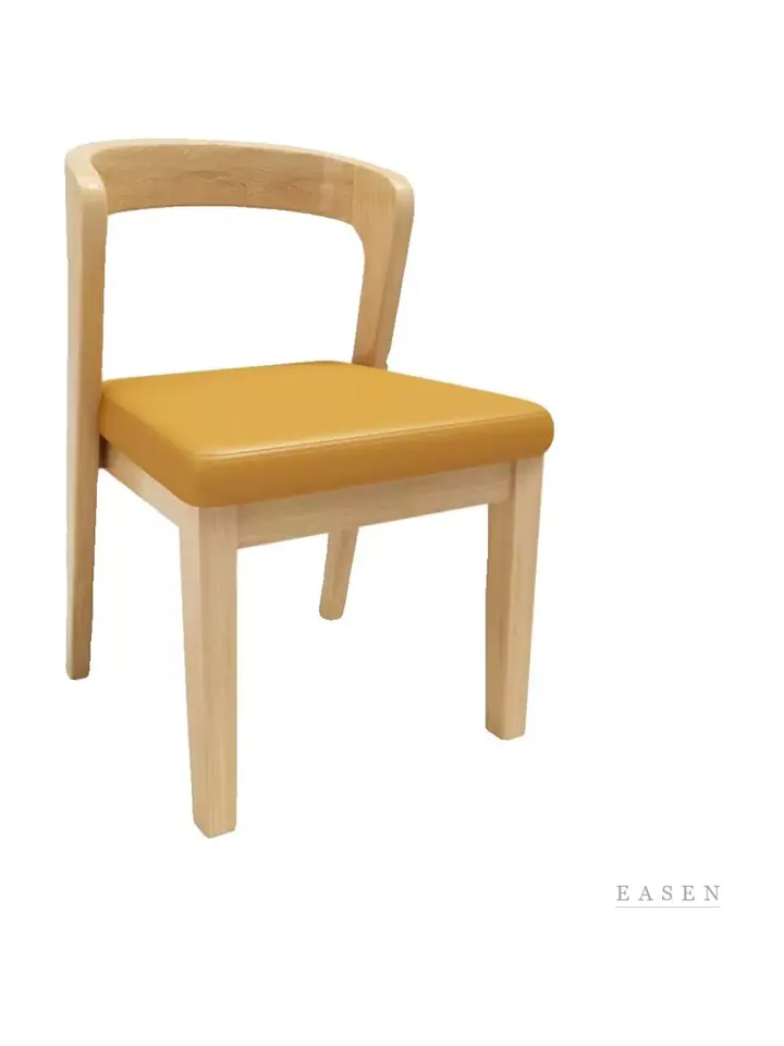 Arched-Back Oak Mustard Chair — Café Chair