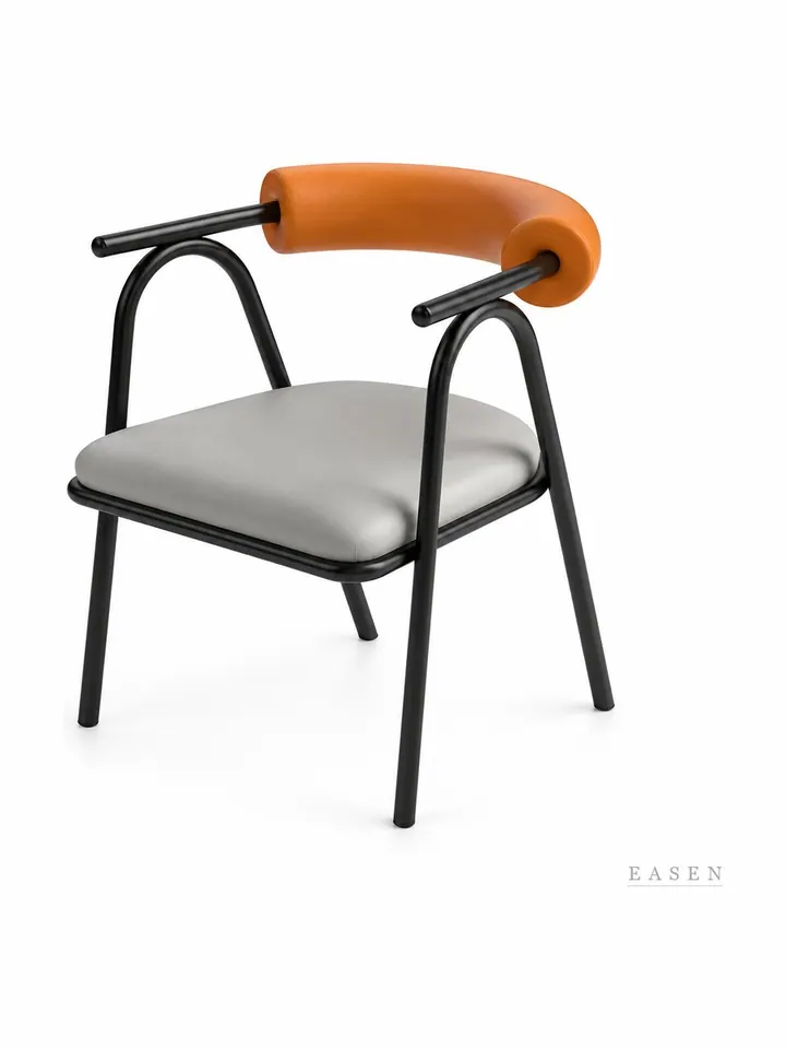 Orange-Top Short-Arm Chair — Café Chair