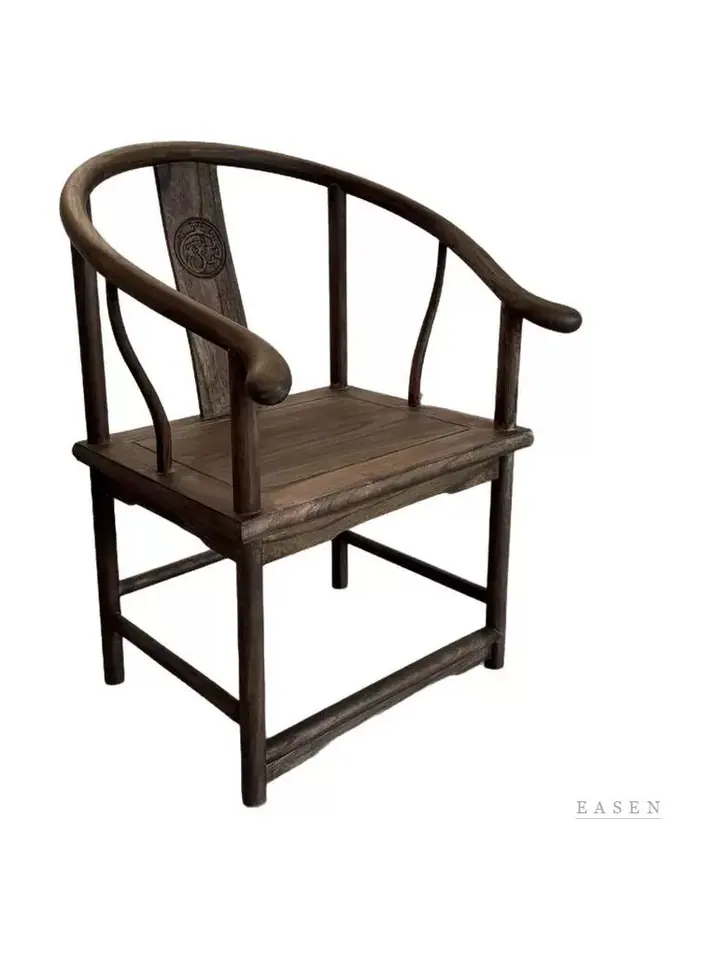 Carved Chinese Horseshoe Armchair — Restaurant Chair
