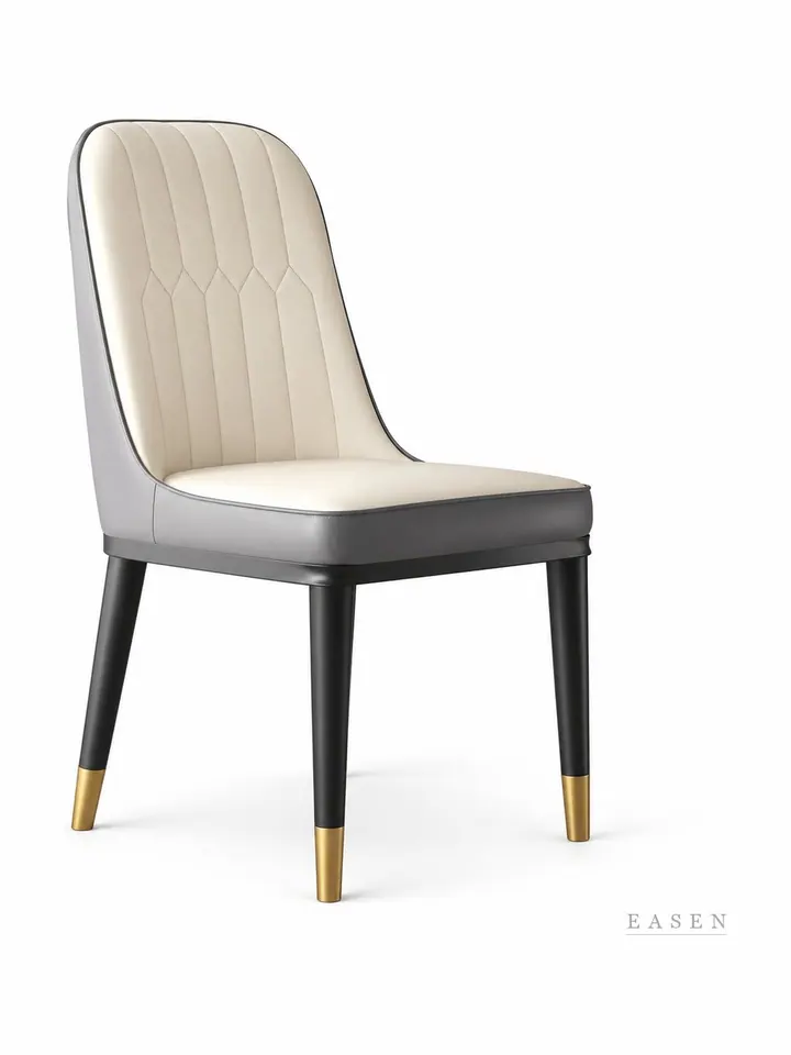 Channel-Stitch Gold-Cap Chair — Restaurant Chair