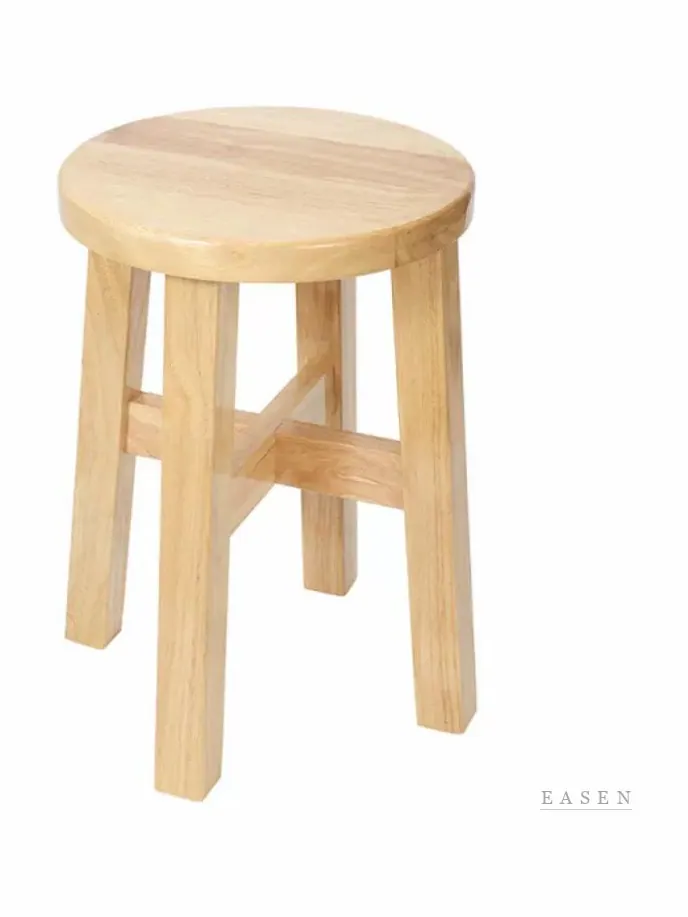 Cross-Stretcher Round Stool — Café Chair