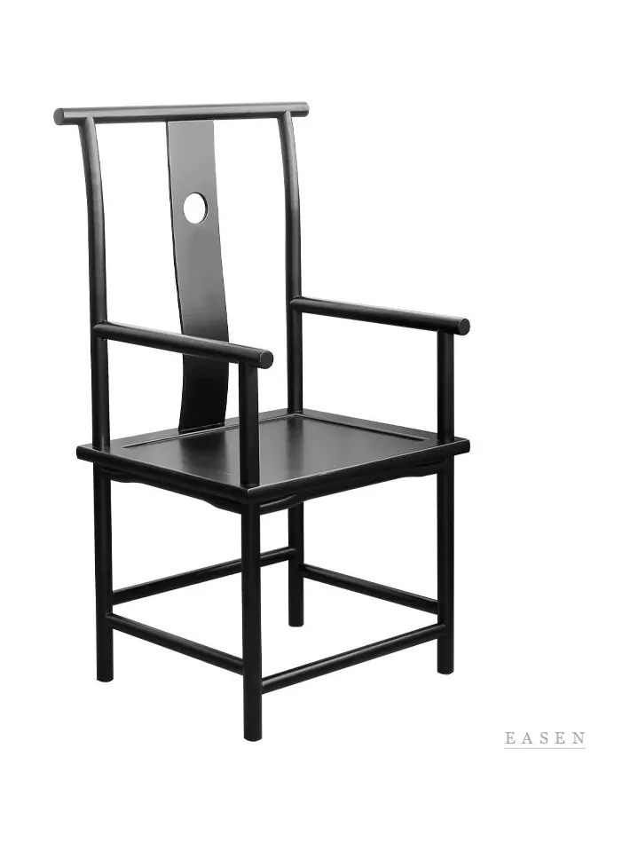 Black Steel Chinese Armchair — Restaurant Chair