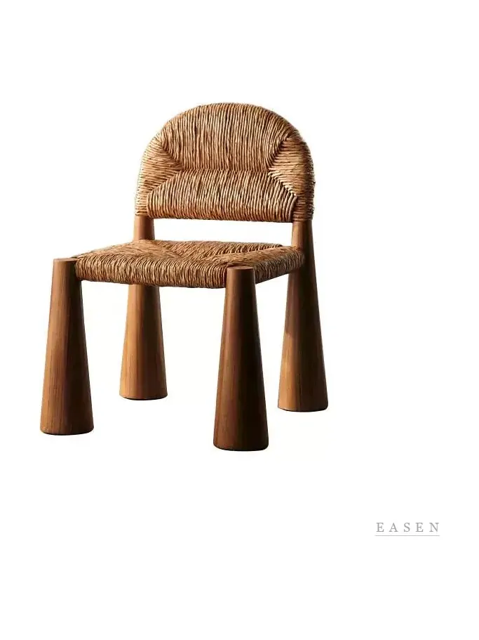 Cone-Leg Woven Chair — Café Chair