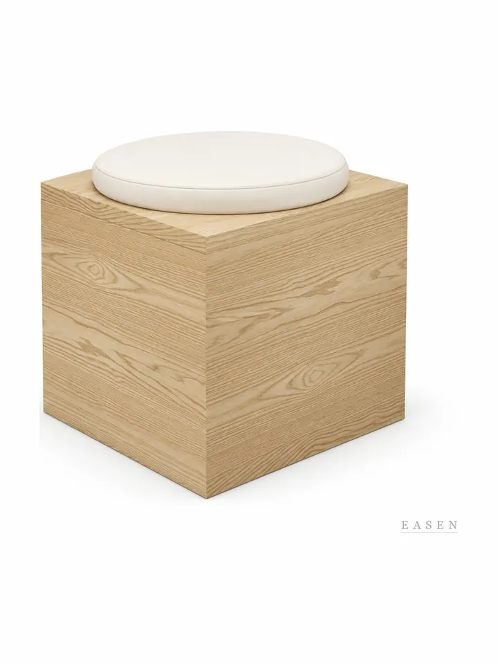 Wood Box Round-Cushion Bench — 4