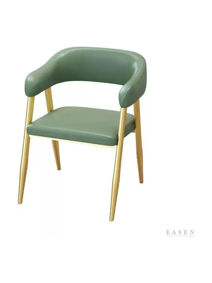 Wide-Wrap Gold-Leg Armchair — Café Chair