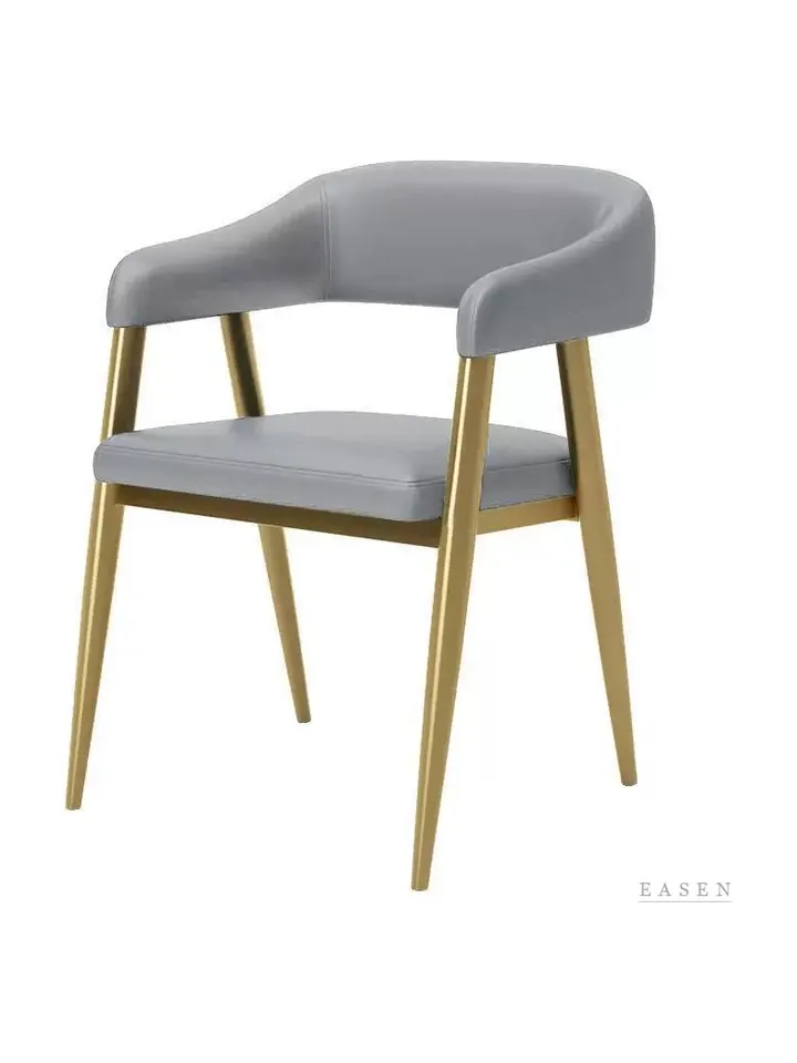 Wide-Wrap Gold-Leg Armchair — 3