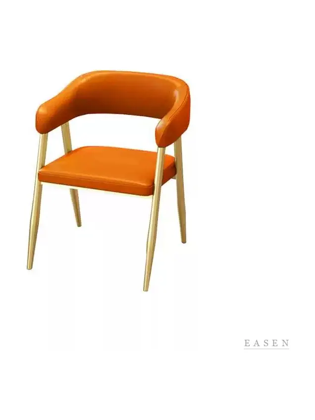Wide-Wrap Gold-Leg Armchair — 4