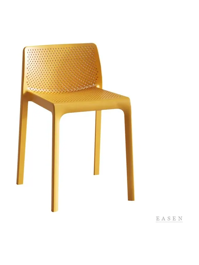 Diamond-Perforated Stacking Chair — Restaurant Chair