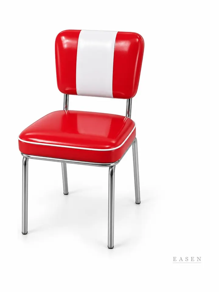 Red-White Retro Diner Chair — Restaurant Chair