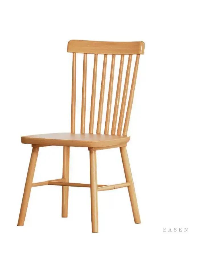 Spindle-Back Teal-Seat Chair — Café Chair