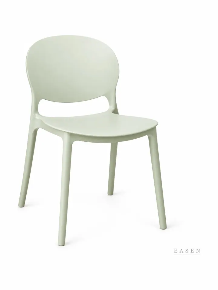 Round-Back Solid Plastic Chair — 4