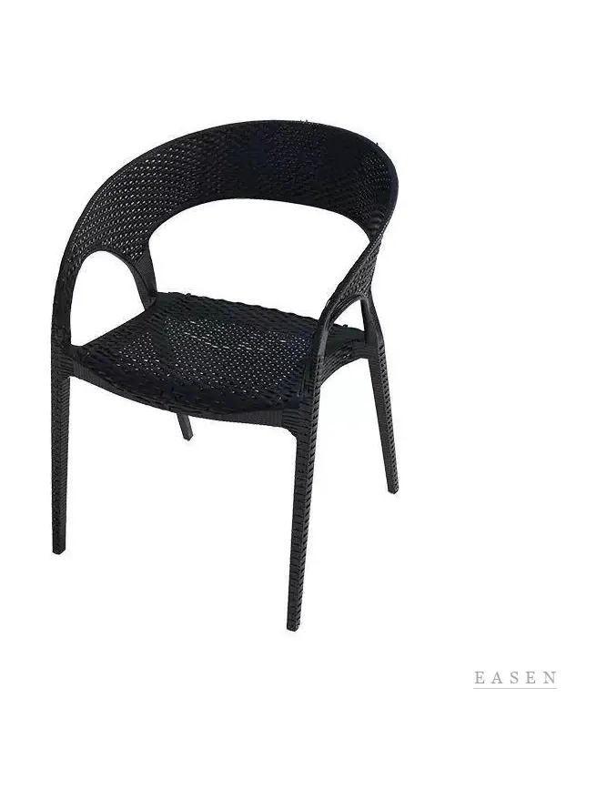 Open-Back Woven Stacking Armchair — Outdoor Chair