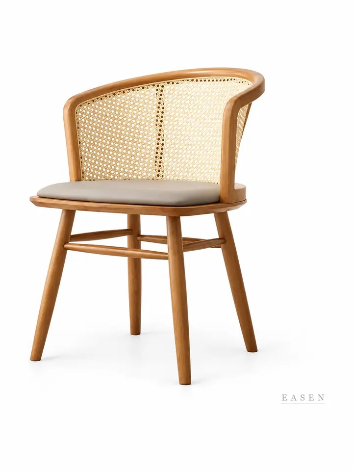 Wrap-Cane Cushioned Chair — Café Chair
