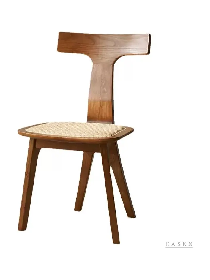T-Back Walnut Cane Chair — Café Chair