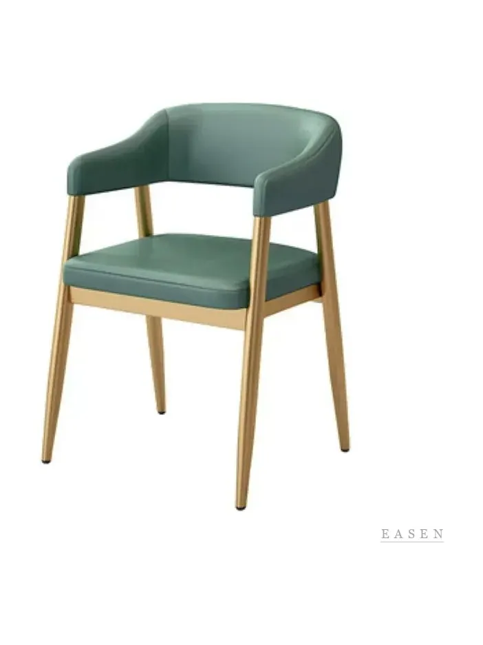 Square-Arm Gold-Leg Chair — Restaurant Chair