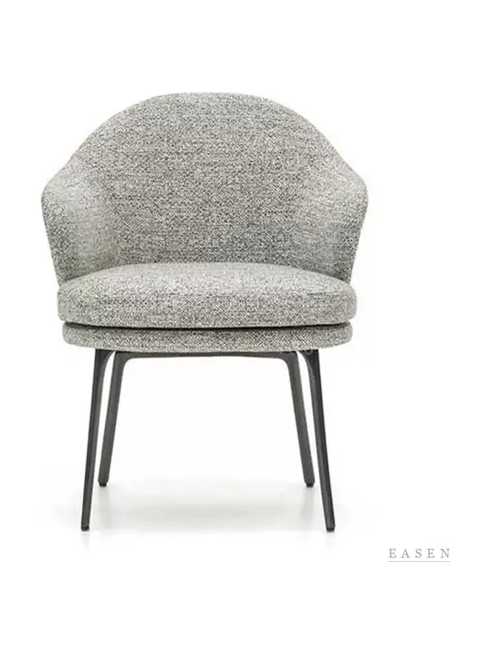 Grey Boucle Tub Chair — Café Chair
