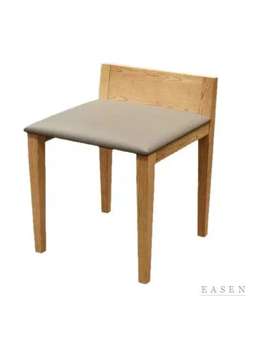 Low-Back Oak Stool Chair — Café Chair