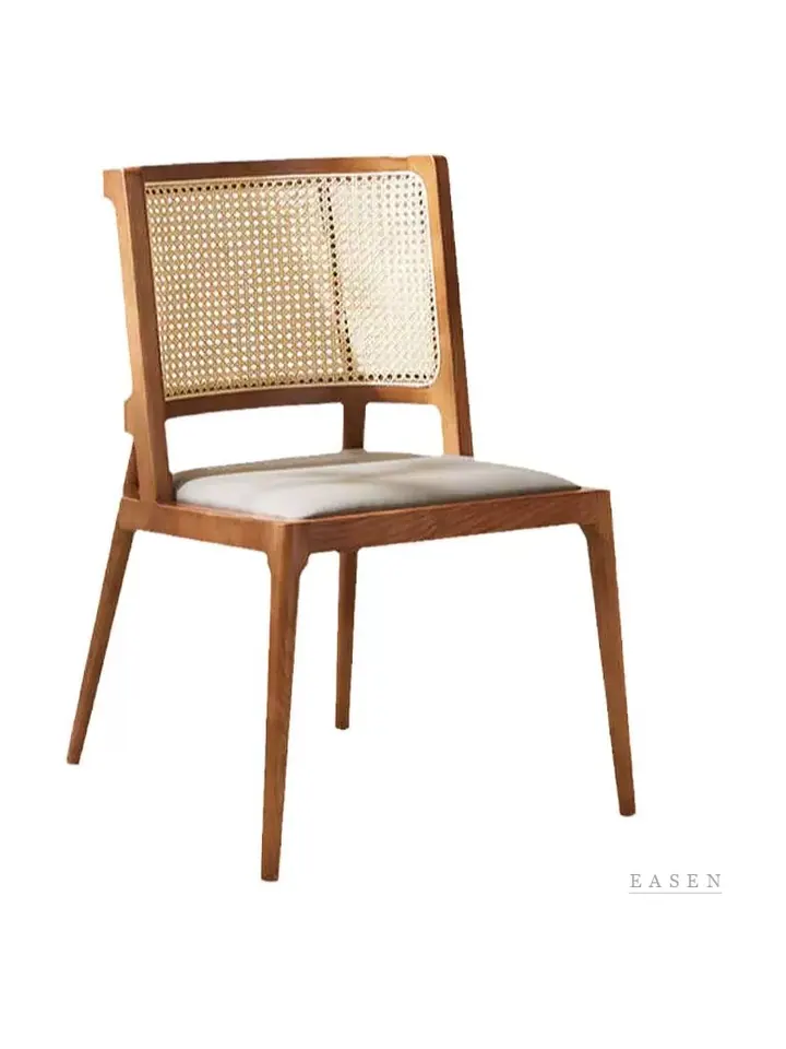 Square Cane Teak Chair — Café Chair