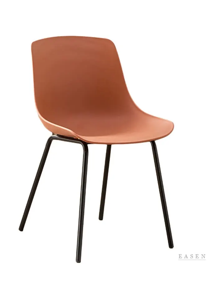 Terracotta Shell Tube-Leg Chair — Café Chair