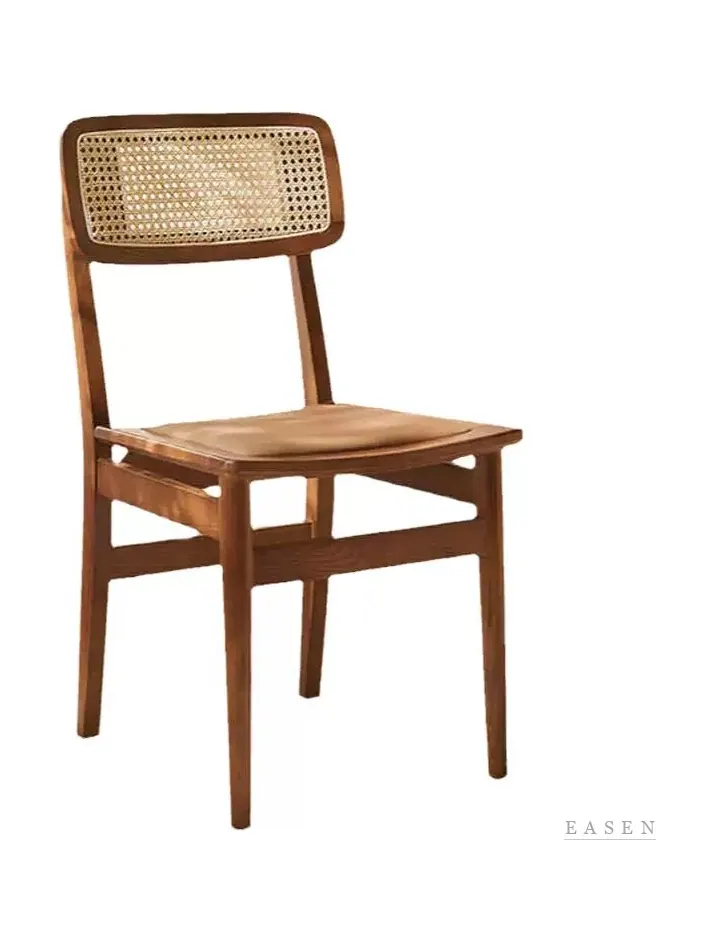 Low-Stretcher Square Cane Chair — Café Chair