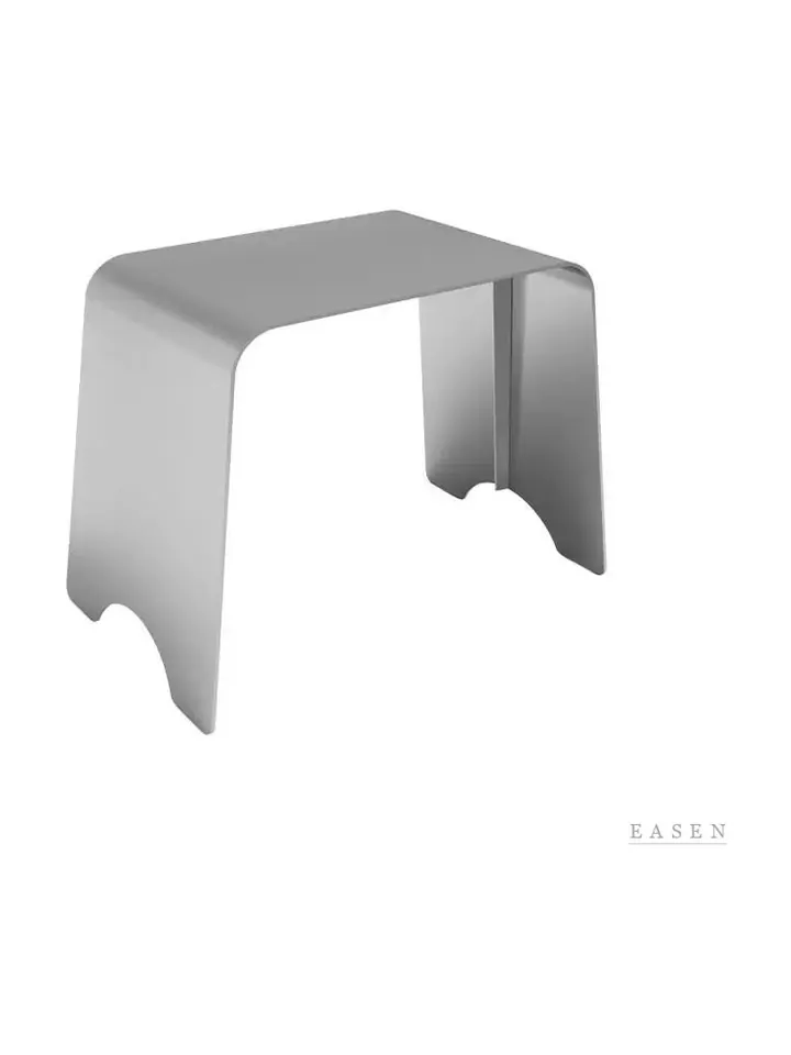 Arch-Cutout Folded Steel Stool — Restaurant Chair