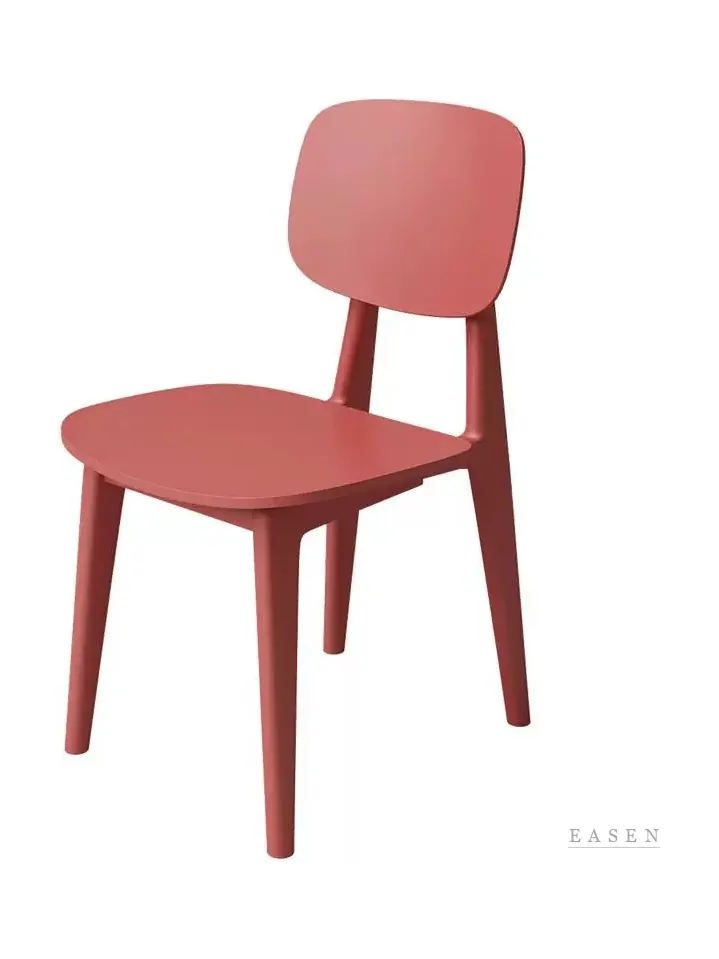 Wide Square-Back Plastic Chair — Café Chair