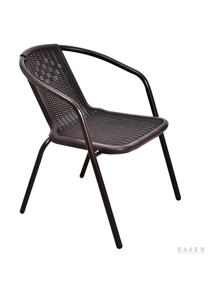 Round-Tube Resin Stacking Armchair — Outdoor Chair