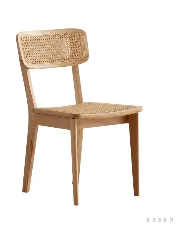 Straight-Post Oak Cane Chair — Café Chair