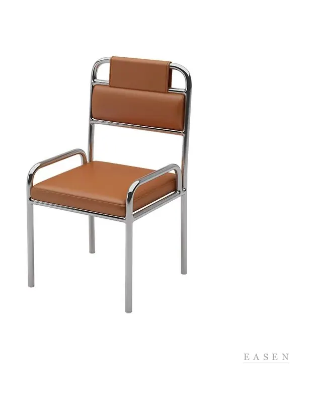 Twin-Pad Chrome Armchair — Restaurant Chair