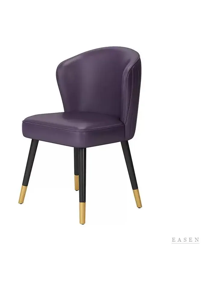 Purple Curved-Back Gold-Tip Chair — Restaurant Chair