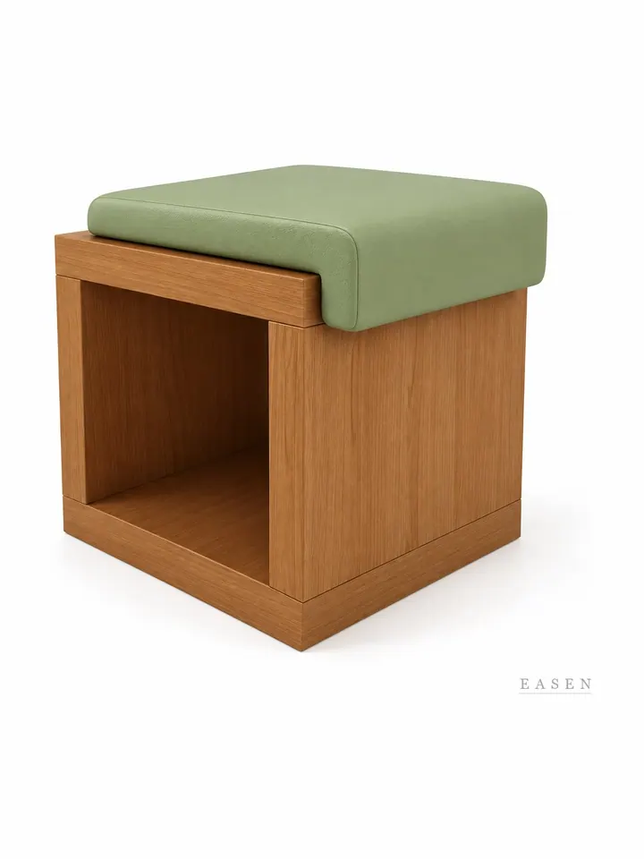 Open-Box Green Stool — Café Chair