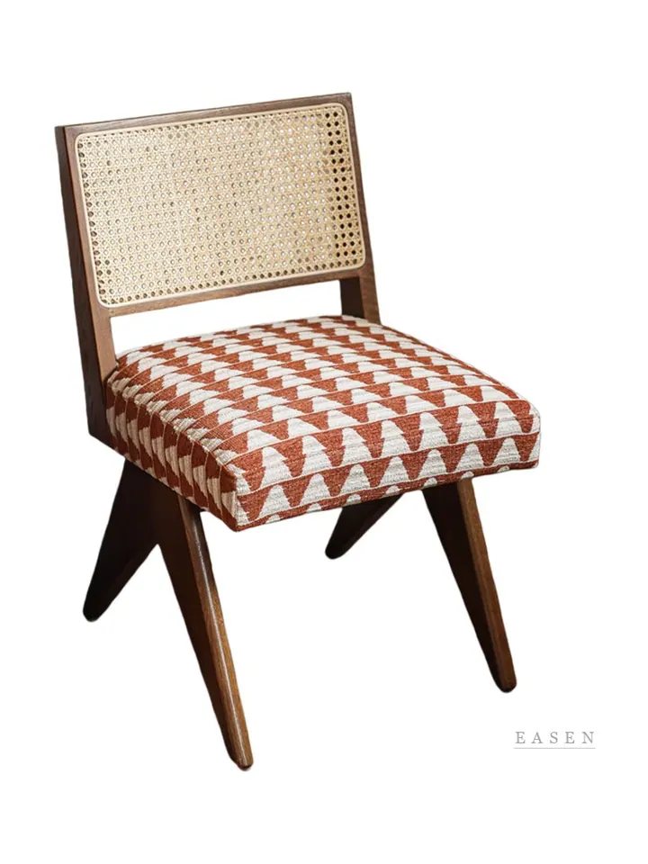 Leaf-Back Patterned Cane Chair — Café Chair