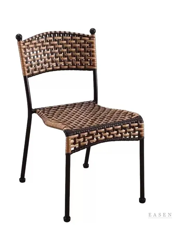Woven Band Resin Stacking Chair — Outdoor Chair