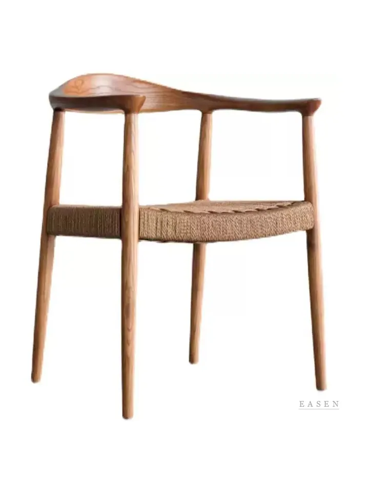 Round-Post Cord-Seat Armchair — Café Chair