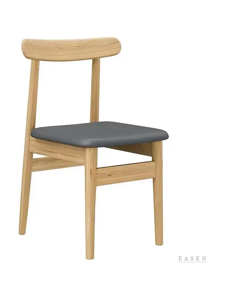 Narrow Curved-Back Stretcher Chair — Café Chair