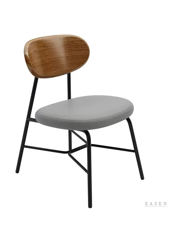 Oval-Back Walnut Chair — Café Chair