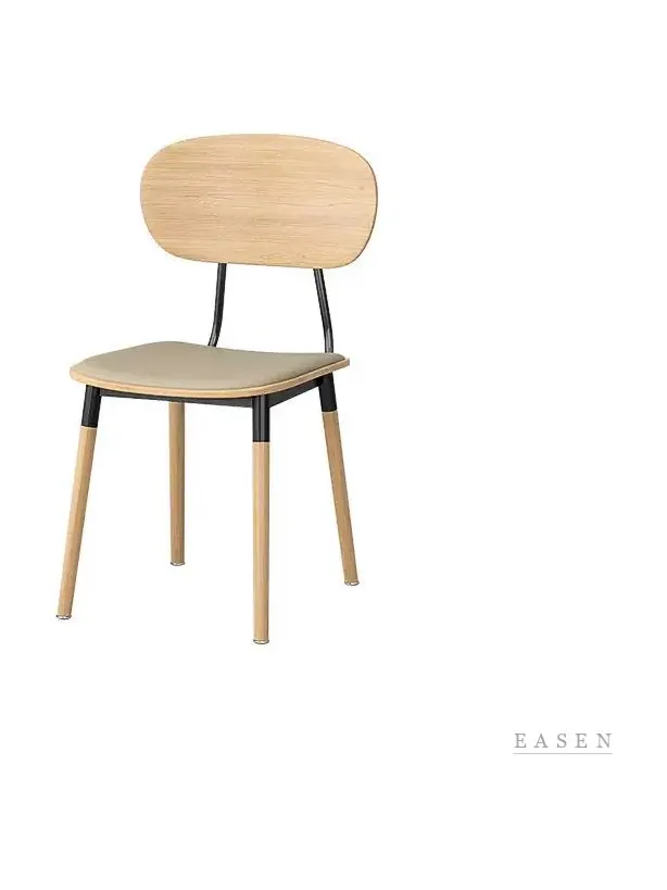 Wood-Back Tapered-Leg Chair — Café Chair