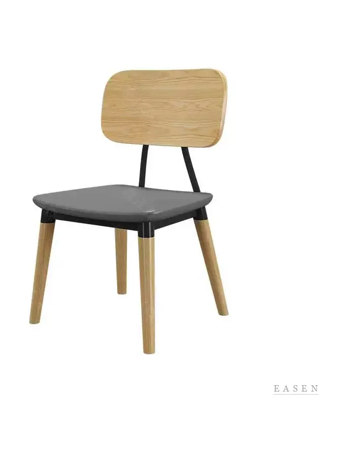 Wood-Back Tapered-Leg Chair — 3