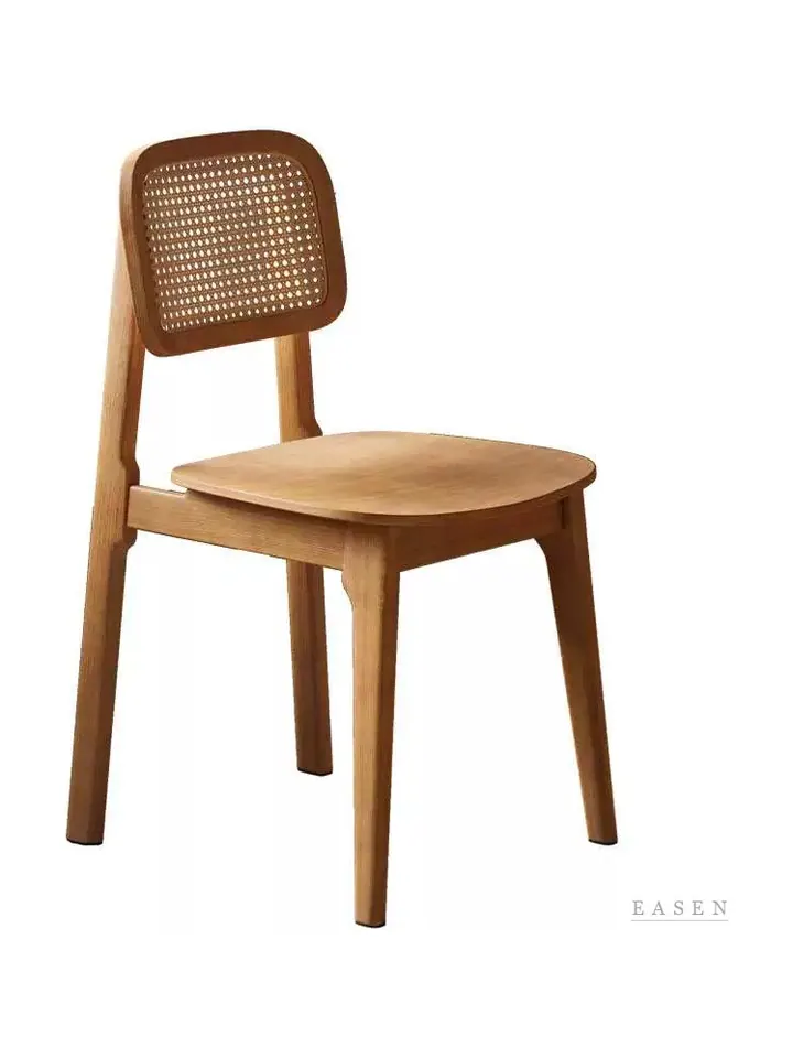 Shaped-Seat Square Cane Chair — Café Chair