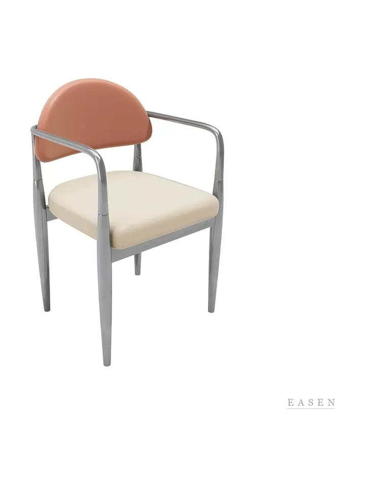 Half-Round Pink-Back Armchair — Café Chair