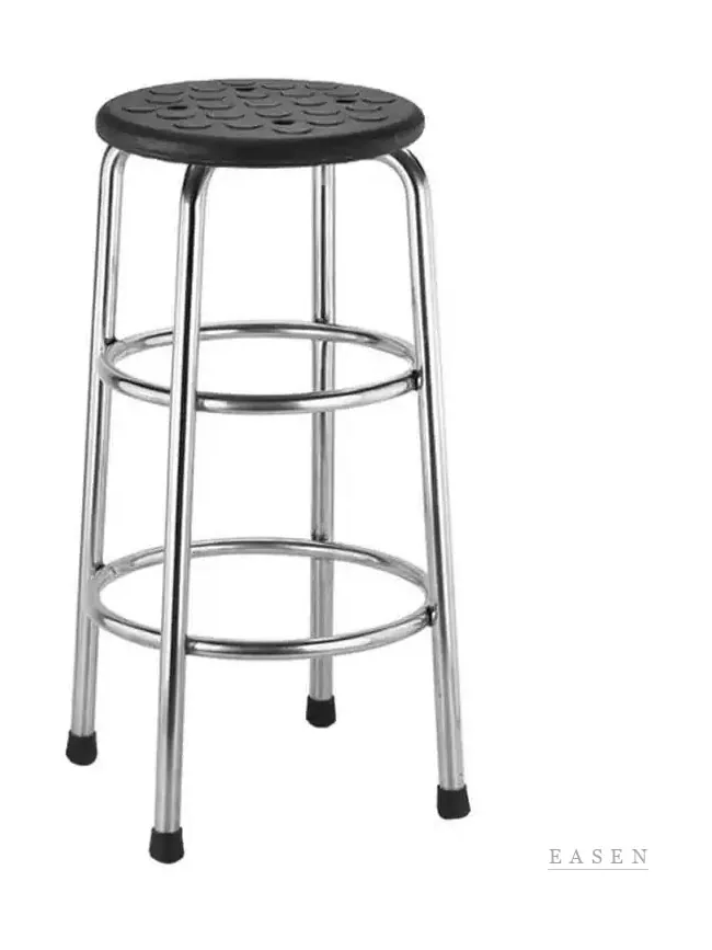 Stainless Ring-Support Bar Stool — Restaurant Chair