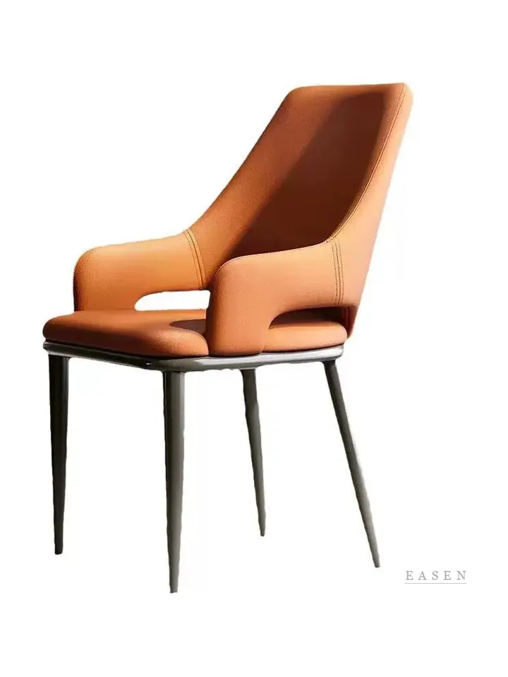 Orange High-Back Cutout Armchair — Restaurant Chair