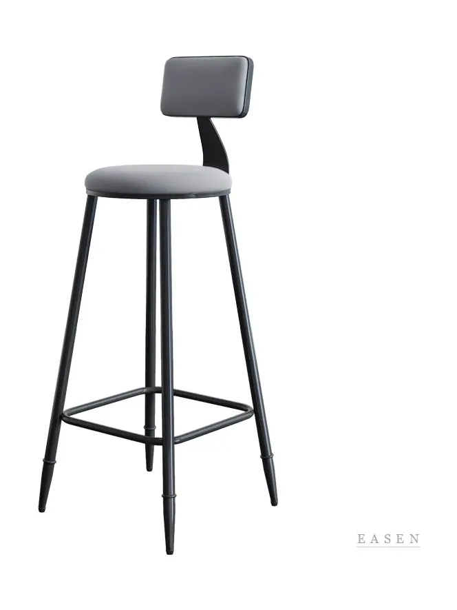 Low-Back Grey-Pad Bar Stool — Restaurant Chair