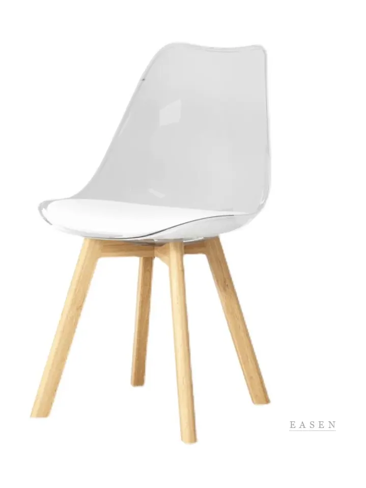 Clear-Shell Light Wood Chair — Café Chair