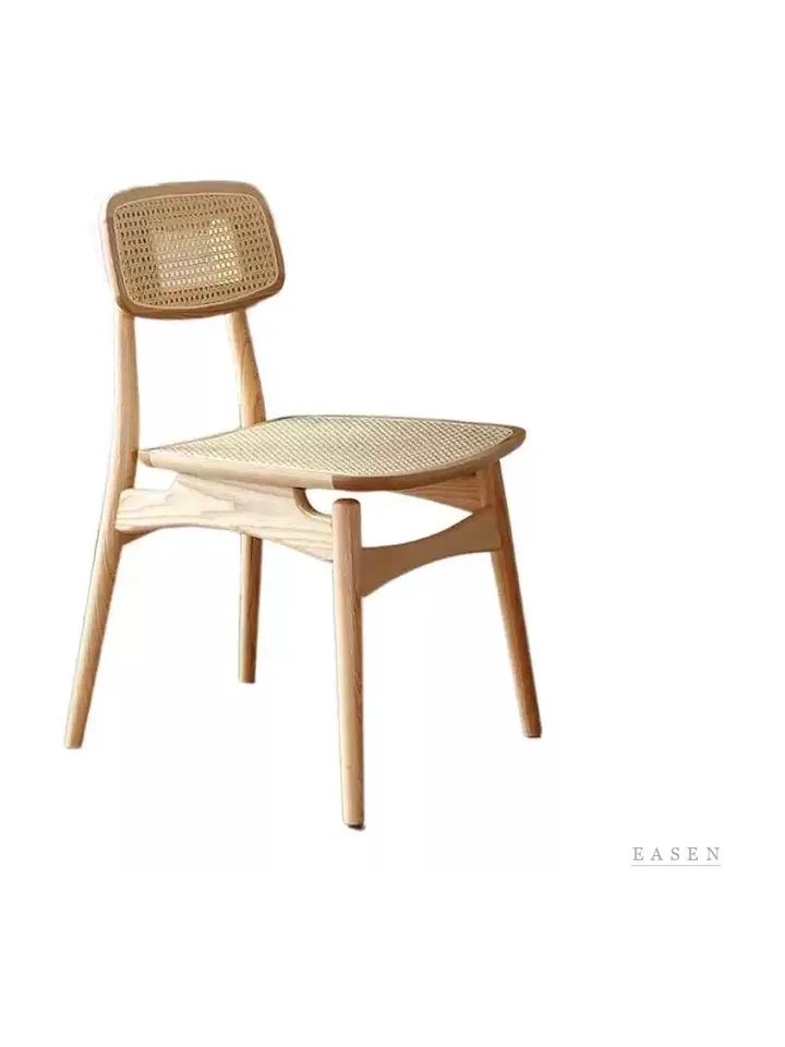 Light Oak Cane-Seat Chair — Café Chair