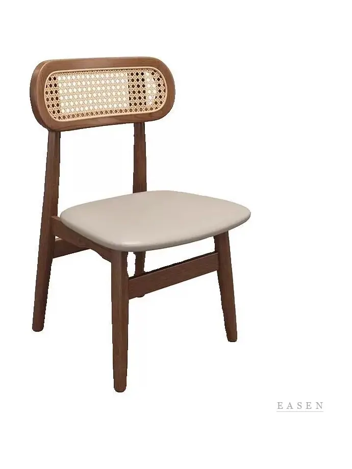 Horizontal-Cane Walnut Chair — Café Chair