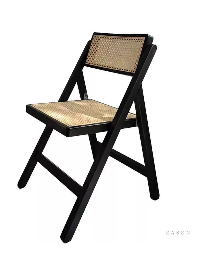 X-Frame Cane Folding Chair — Café Chair